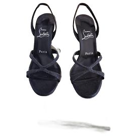 Christian Louboutin Black Rubber Sandals Black