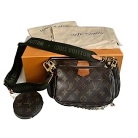 Louis Vuitton-bolsa de accesorios múltiples-Castaño