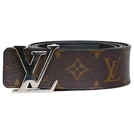 Louis Vuitton Silver Leather Mahina Perforated Belt Size 90CM