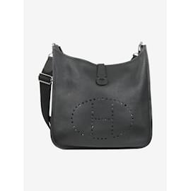 Hermès-black 2018 Cuir GM Togo matériel argenté Evelyn-Noir