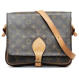 Louis Vuitton-Louis Vuitton Brown Monogram Cartouchiere GM-Brown