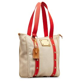 Louis Vuitton Rouge Canvas Antigua Cabas GM Bag - Yoogi's Closet