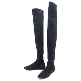 CHAUSSURES ISABEL MARANT ETOILE BOTTES CUISSARDES EN DAIM NOIR 39 BOOTS Noir