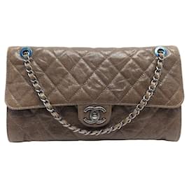 Chanel-NEW CLASSIC JUMBO TIMELESS HANDBAG CAVIAR LEATHER CROSSBODY HANDBAG-Brown