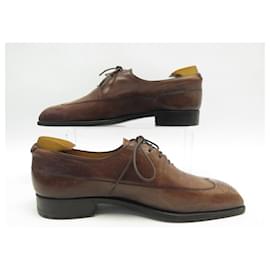 Berluti-CHAUSSURES BERLUTI RICHELIEU 0794 BOUT FLEURI 4 OEILLETS 7 41 EMBAUCHOIRS-Marron