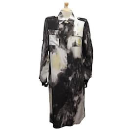 Céline-VINTAGE CELINE SHIRT DRESS 44 XL 116203503 SILK BLACK WHITE SILK DRESS-Multiple colors