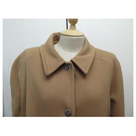 Céline-CELINE WOOL ACETATE COAT BY PHOEBE PHILO CAMEL XL 44 WOOL JACKET COAT-Camel