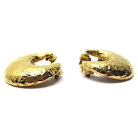 Yves Saint Laurent-VINTAGE YVES SAINT LAURENT EARRINGS IN GOLDEN METAL GOLDEN EARRINGS-Golden