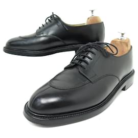 JM Weston-JM WESTON SHOES 598 lined SOLE HALF BREAST DERBY 8D 42 black leather-Black