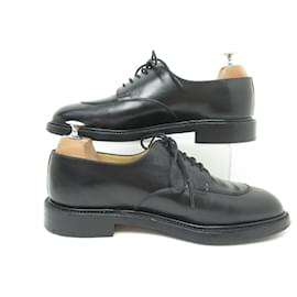 JM Weston-JM WESTON SHOES 598 lined SOLE HALF BREAST DERBY 8D 42 black leather-Black