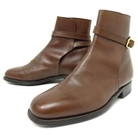 JM Weston-JM WESTON MANUFACTURE SHOES 721 JODHPUR BUCKLE BOOTS 7D 41 BOOTS-Brown