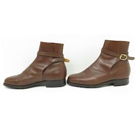JM Weston-JM WESTON MANUFACTURE SHOES 721 JODHPUR BUCKLE BOOTS 7D 41 BOOTS-Brown