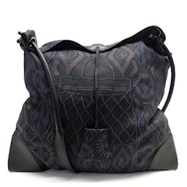 Hermès-NEW HERMES SILK CITY KELLY HANDBAG IN PEARLS BLACK SILK CROSSBODY SILK BAG-Black