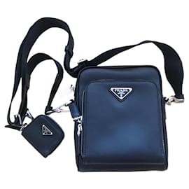 Prada Saddlebag Black Leather Black