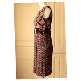 Maliparmi-MALIPARMI dress-Brown,Multiple colors