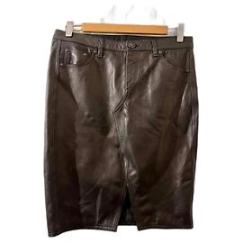 Lammnappalederrock von Rag & Bone Schwarz