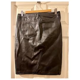 Rag & Bone-Rag & Bone lamb nappa leather skirt-Black