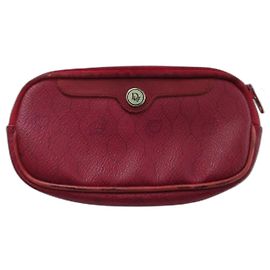 Dior Honeycomb Leather Clutch Bag Red Red
