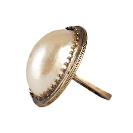 Autre Marque-Collection Privée Vintage Faux Pearl Ring-White