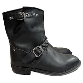 Golden Goose-GOLDEN GOOSE  Ankle boots T.IT 37 leather-Black