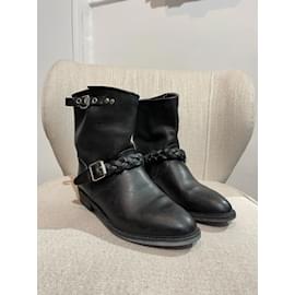 Golden Goose-GOLDEN GOOSE Ankle boot T.IT 37 Couro-Preto