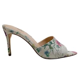 L'Agence-L'Agence Multi Floral Lolita Slide-Sandalen mit spitzer Zehenpartie-Mehrfarben