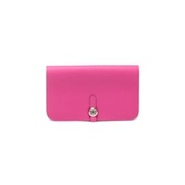 Hermès-Dogon Wallet-Pink