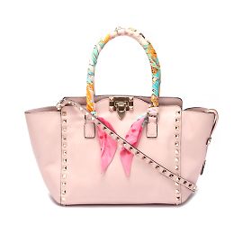Valentino Borsa tote Rockstud in pelle Rosa