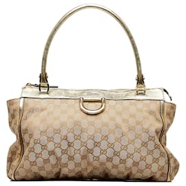 GUCCI-Old-GUCCI-Sherry-GG-Plus-Leather-Tote-Bag-Beige-39.02.003