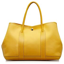 Hermes Bag Garden Party PM Beige x Brown Tote Handbag Ladies Toile H