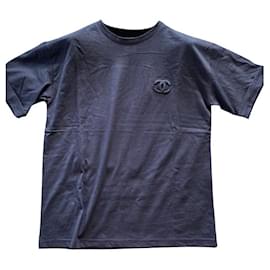 Chanel-CHANEL CC Logo Azul Marino Talla S/M **PARA ESTRENAR**-Azul marino