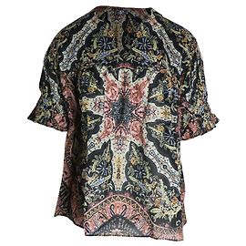 T-shirt Etro con stampa Paisley in cotone Multicolor Altro Stampa python