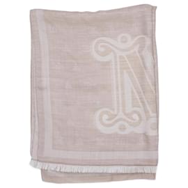 Max Mara Sciarpa monogramma beige Beige
