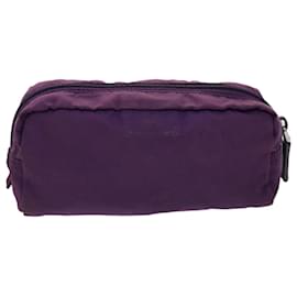 Prada-PRADA Pouch Nylon Purple Auth yb266-Purple