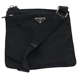 Prada-PRADA Shoulder Bag Nylon Black Auth yk7747-Black