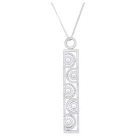 Chopard-Chopard necklace, "Happy Spirit", in white gold, diamants.-Other