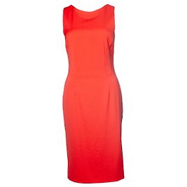 EMPORIO ARMANI, Korallenrotes Bleistiftkleid Rot