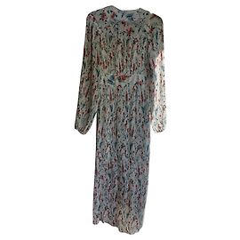 Robe Maje Blanche Plissée en Viscose Blanc