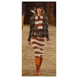 Chanel-Parigi / Cappotto giacca della sfilata di Dallas-Multicolore