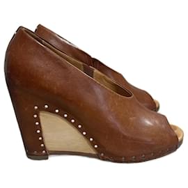 MAISON MARTIN MARGIELA Tacchi T.Unione Europea 39 Leather Cammello