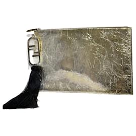 Fendi-FENDI  Clutch bags T.  leather-Golden