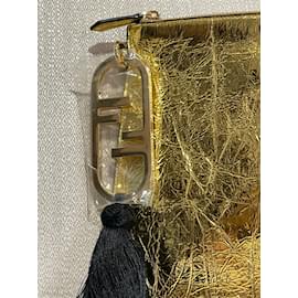 Fendi-FENDI  Clutch bags T.  leather-Golden