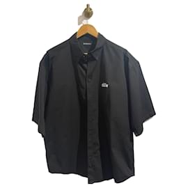 Balenciaga-BALENCIAGA Tops Camiseta.Internacional L Algodón-Negro