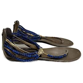Giuseppe Zanotti-GIUSEPPE ZANOTTI  Sandals T.EU 39 leather-Blue