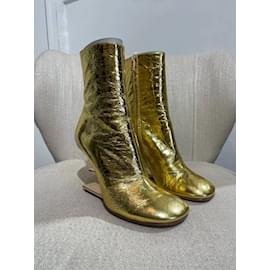 Fendi-FENDI  Ankle boots T.EU 38 leather-Golden