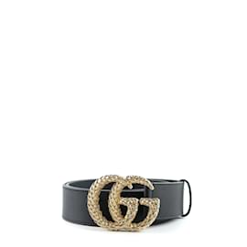 Gucci-GUCCI  Belts T.cm 85 leather-Black