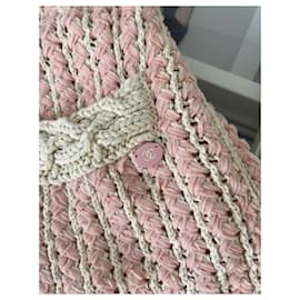 Chanel-2021 Tailleur jupe en tweed tissé de printemps-Rose
