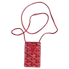 Goyard neck card holder Red