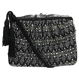 Judith Leiber-Black sparkly embellished shoulder bag-Black