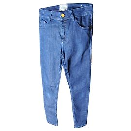 Calça Jeans SéZane Azul Marinho de Algodão Azul marinho